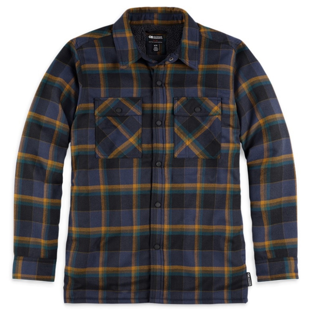 Outdoor Research Feedback Shirt Jacket Size Large Naval Plaid